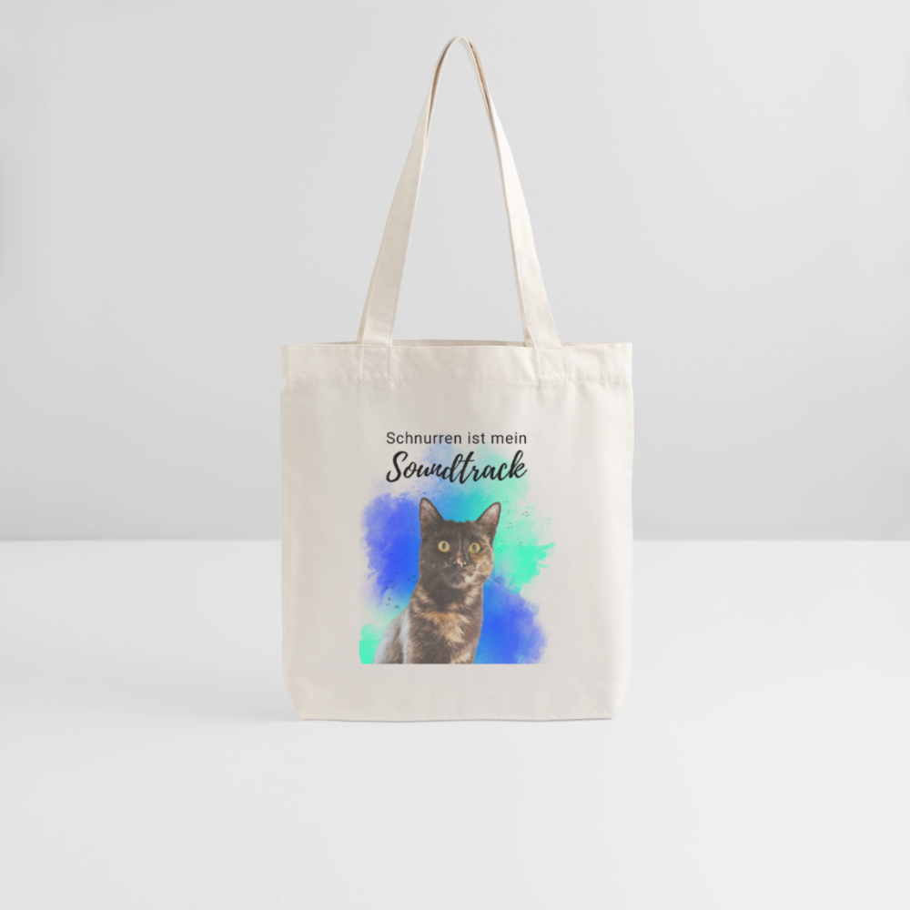 LiNBW. Stoffbeutel Schnurren ist mein Soundtrack - Naturweiß