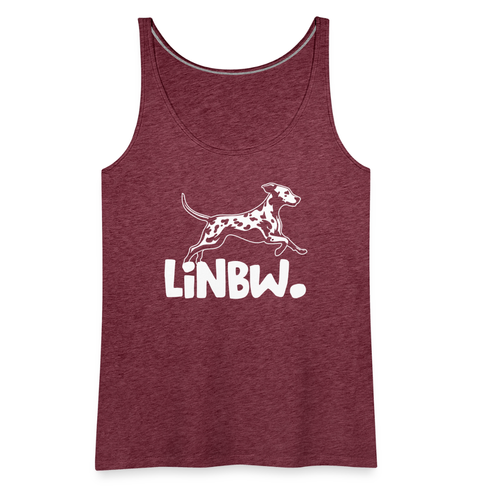 LiNBW. Frauen Tank-Top - Bordeauxrot meliert