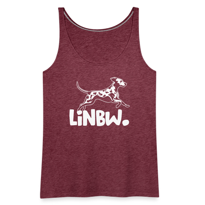 LiNBW. Frauen Tank-Top - Bordeauxrot meliert
