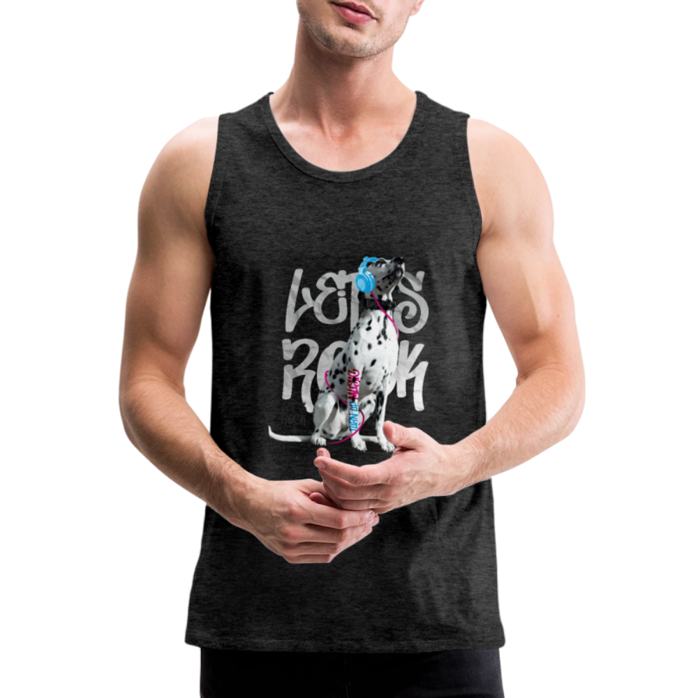 LiNBW. Männer Tank-Top Dalmatiner Let's Rock - Anthrazit