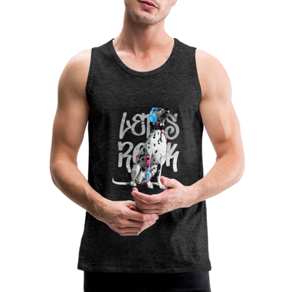 LiNBW. Männer Tank-Top Dalmatiner Let's Rock - Anthrazit