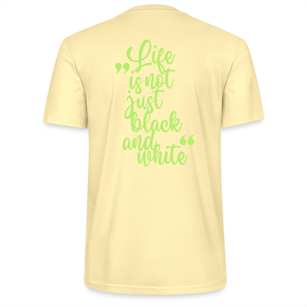 LiNBW. Männer T-Shirt Life is not just black and white - Creme