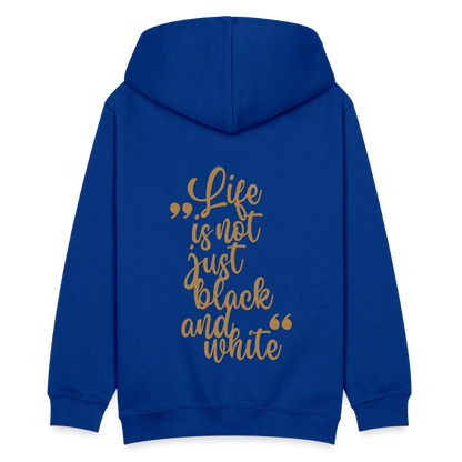 LiNBW. Kinder Hoodie Life is not just black and white - Royalblau