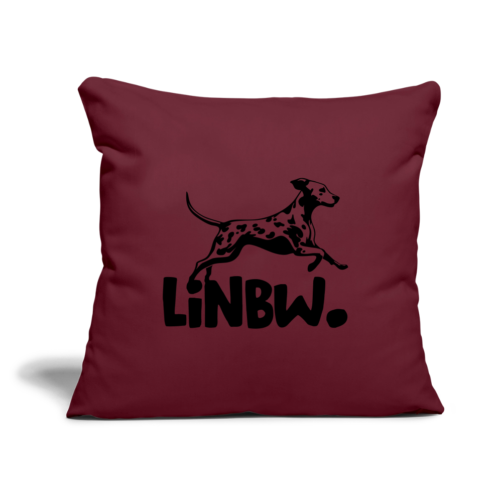 LiNBW. Kissen mit Füllung 45 x 45 cm - Burgunderrot