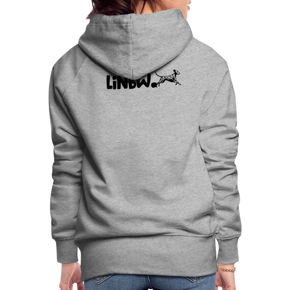 LiNBW. Frauen Hoodie Life is not just black and white - Grau meliert