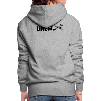 LiNBW. Frauen Hoodie Life is not just black and white - Grau meliert