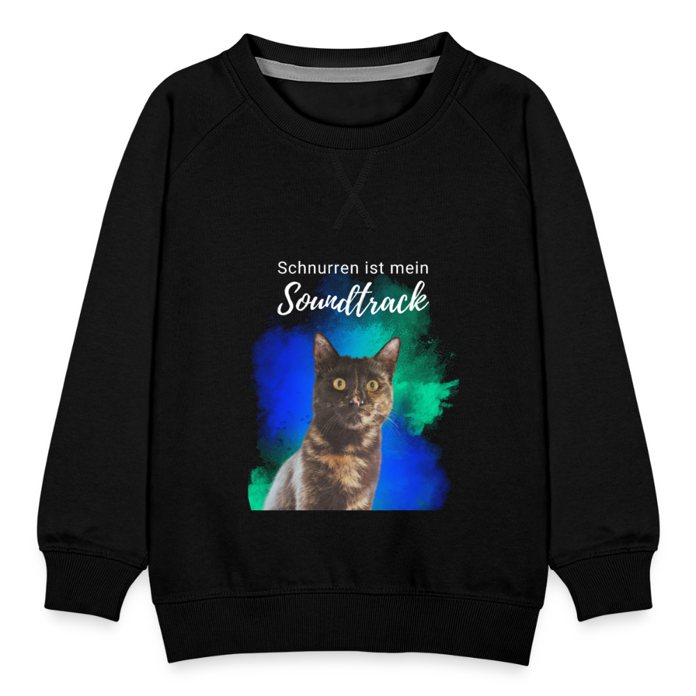 LiNBW. Kinder Pullover Schnurren ist mein Soundtrack - Schwarz