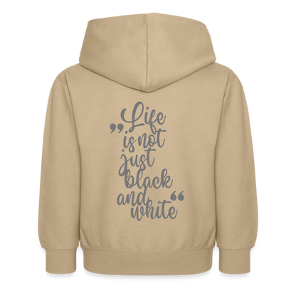 LiNBW. Kinder Hoodie Life is not just black and white - Sand