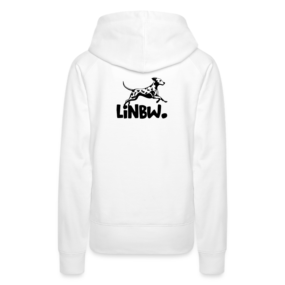 LiNBW. Frauen Hoodie Dalmatiner Life is not just black and white - Weiß