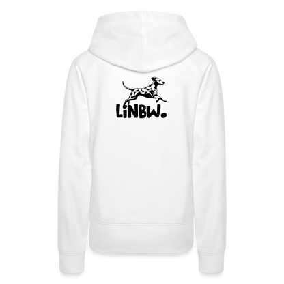 LiNBW. Frauen Hoodie Dalmatiner Life is not just black and white - Weiß