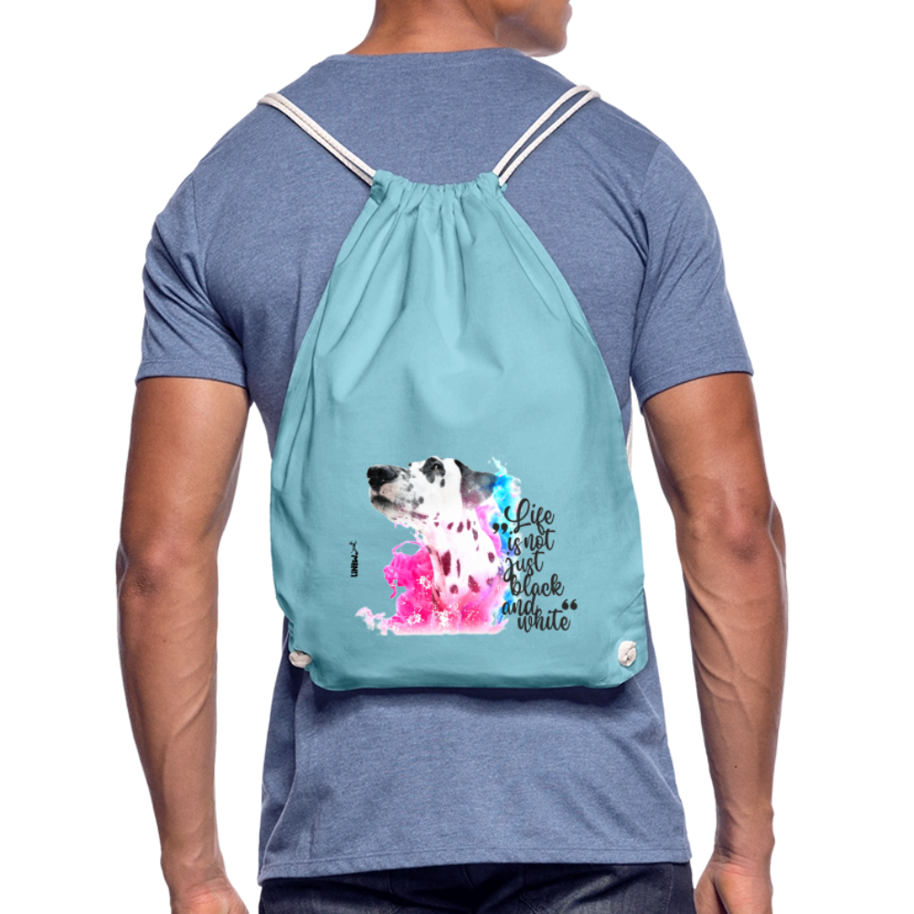 LiNBW. Turnbeutel Dalmatiner Life is not just black and white - Aqua