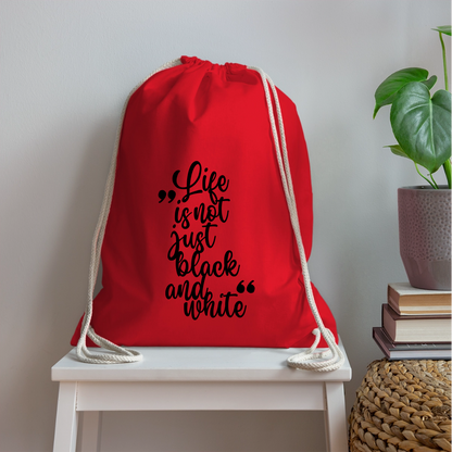 LiNBW. Turnbeutel Life is not just black and white - Rot