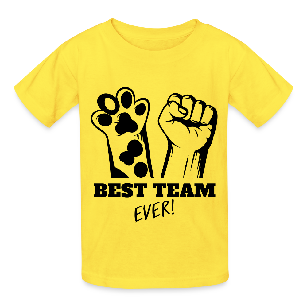 Kinder-T-Shirt – Best Team Ever! | Tierliebe trifft Teamgeist - Gelb