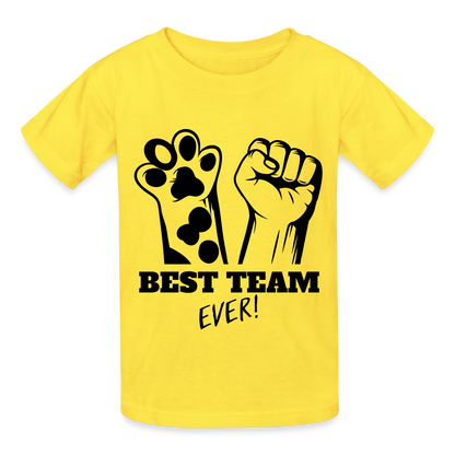 Kinder-T-Shirt – Best Team Ever! | Tierliebe trifft Teamgeist - Gelb