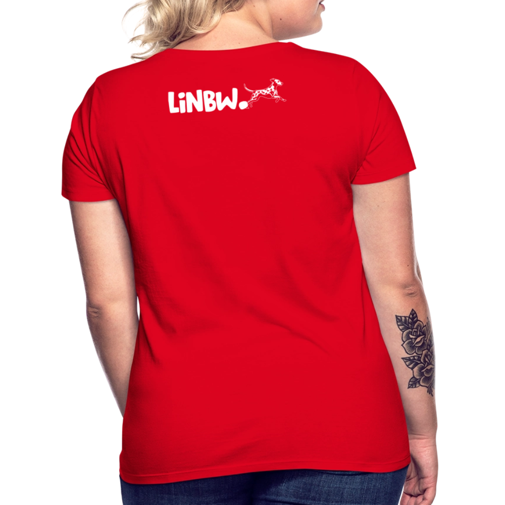 LiNBW. Frauen T-Shirt Life is not just black and white - Rot