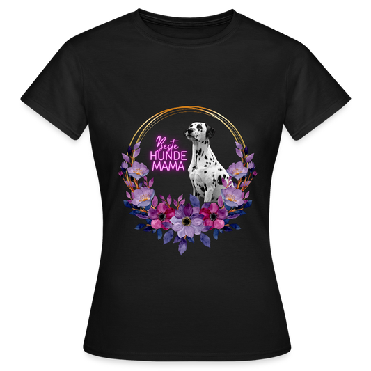 LiNBW. Frauen T-Shirt Beste Hundemama - Schwarz