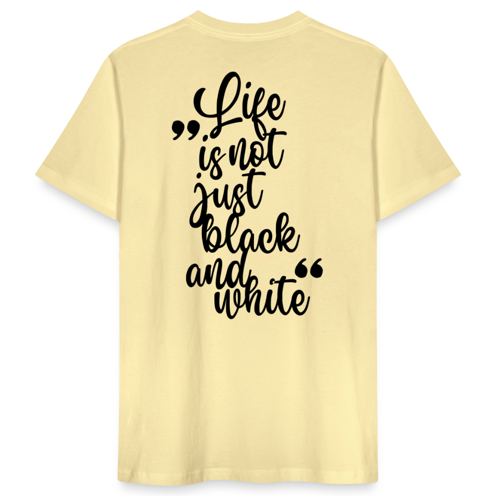 LiNBW. Männer T-Shirt Life is not just black and white - Creme