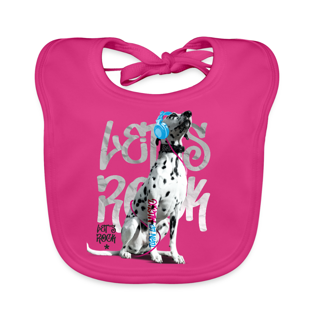 LiNBW. Lätzchen Dalmatiner Let's Rock - Fuchsia
