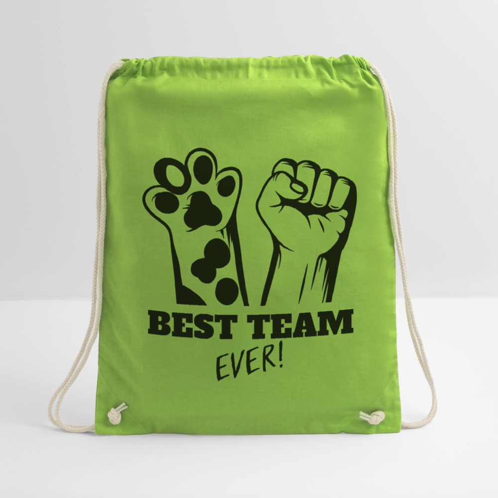 LiNBW. Turnbeutel Best Team Ever - Neongrün