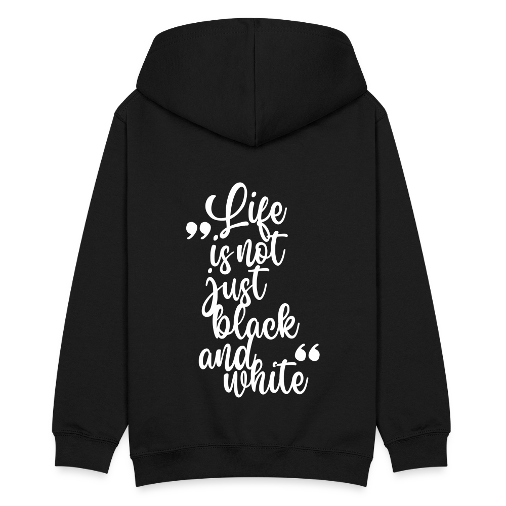 LiNBW. Kinder Hoodie Life is not just black and white - Schwarz