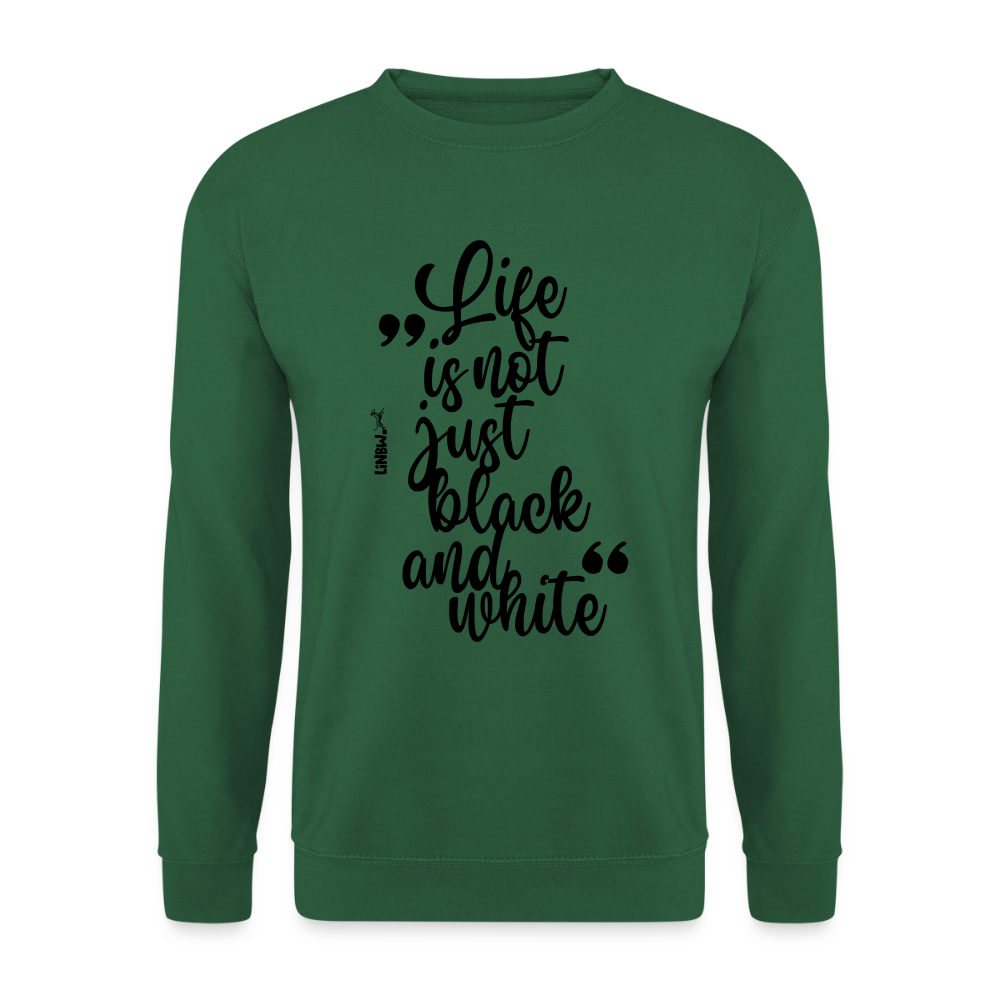 LiNBW. Männer Pullover Life is not just black and white - Grün