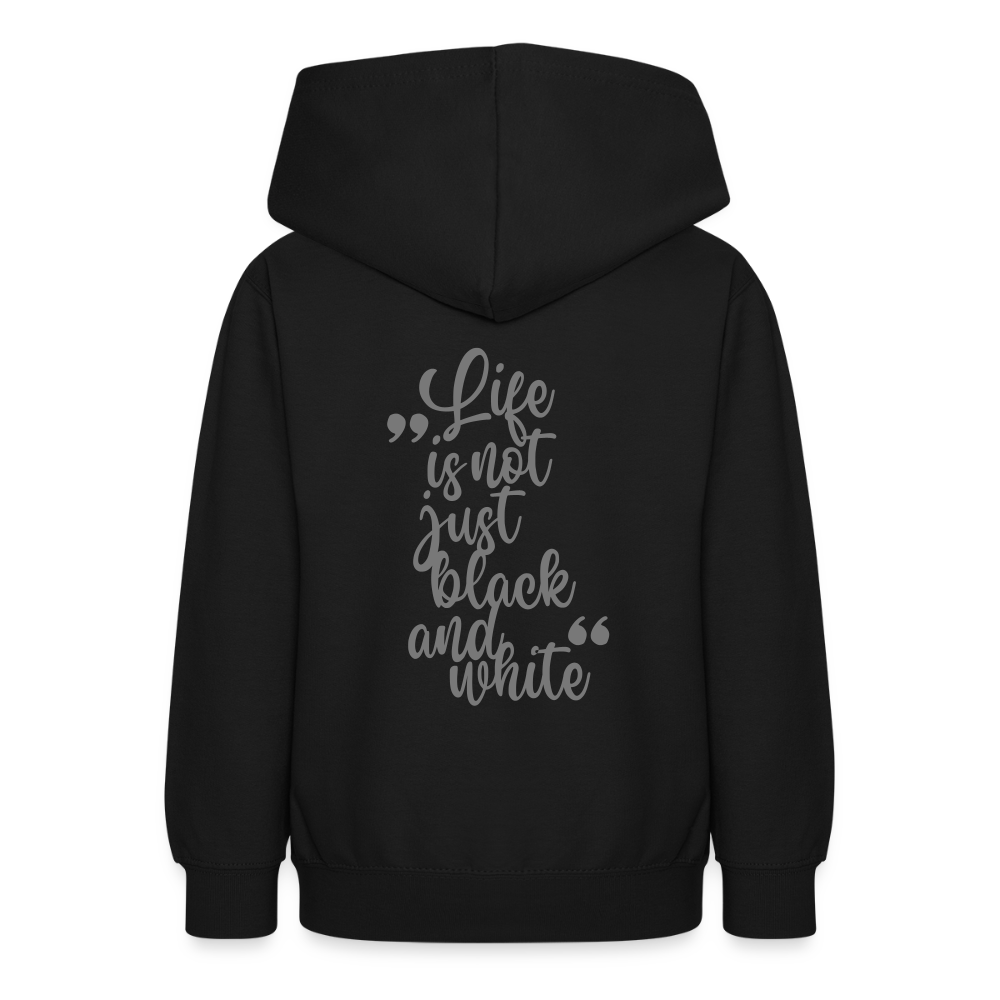 LiNBW. Teenager Hoodie Life is not just black and white - Schwarz
