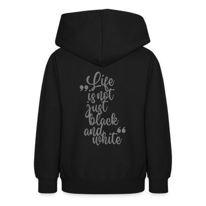 LiNBW. Teenager Hoodie Life is not just black and white - Schwarz