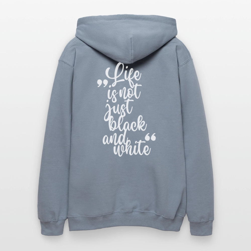 LiNBW. Männer & Frauen Hoodie Life is not just black and white - Blau