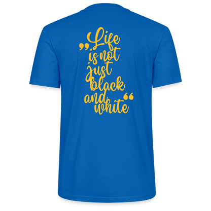 LiNBW. Männer T-Shirt Life is not just black and white - Pfauenblau