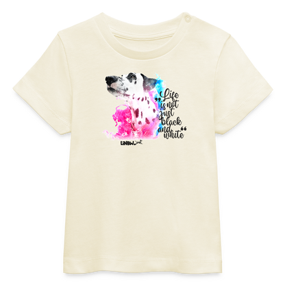 LiNBW. Baby T-Shirt Dalmatiner Life is not just black and white - Weißgrau