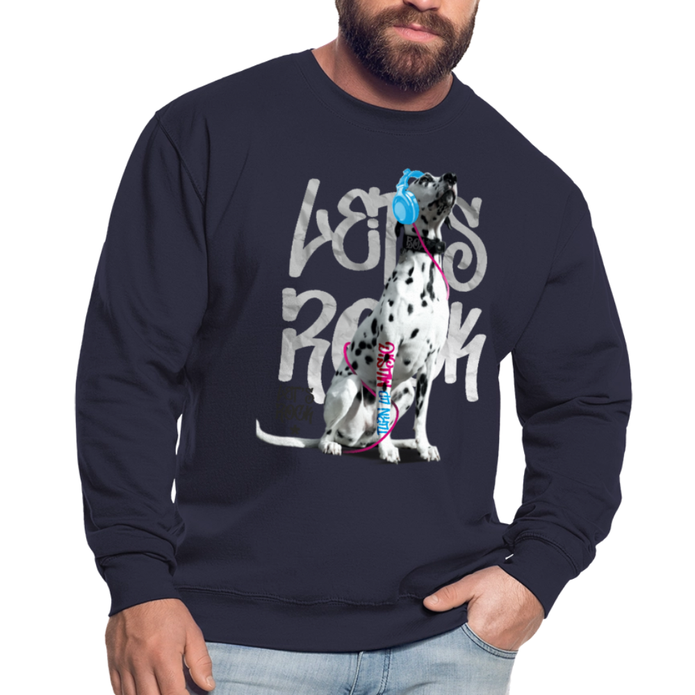 LiNBW. Männer Pullover Dalmatiner Let's Rock - Navy
