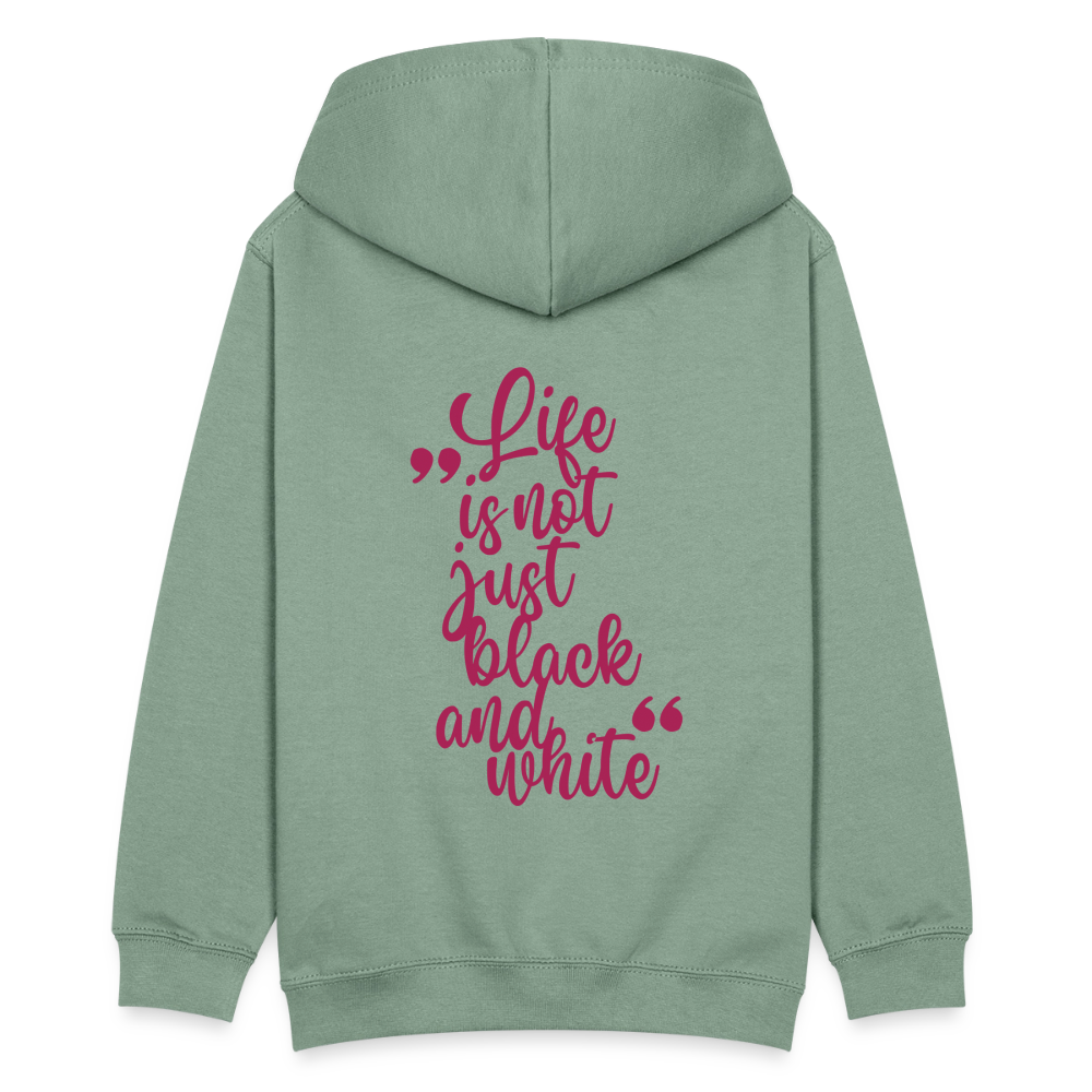 LiNBW. Teenager Hoodie Life is not just black and white - Graugrün