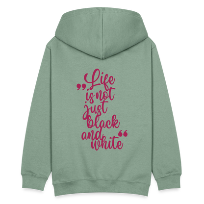 LiNBW. Teenager Hoodie Life is not just black and white - Graugrün