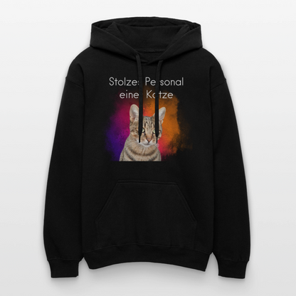 LiNBW. Männer & Frauen Hoodie Stolzes Personal einer Katze - Schwarz