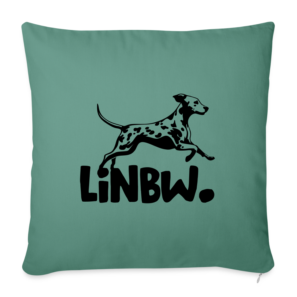 LiNBW. Kissen mit Füllung 45 x 45 cm - Tanngrün