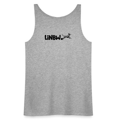 LiNBW. Frauen Tank-Top Life is not just black and white - Grau meliert