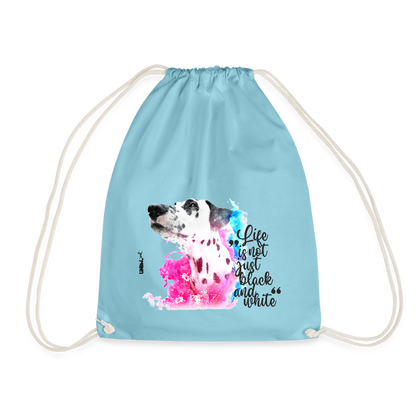 LiNBW. Turnbeutel Dalmatiner Life is not just black and white - Aqua