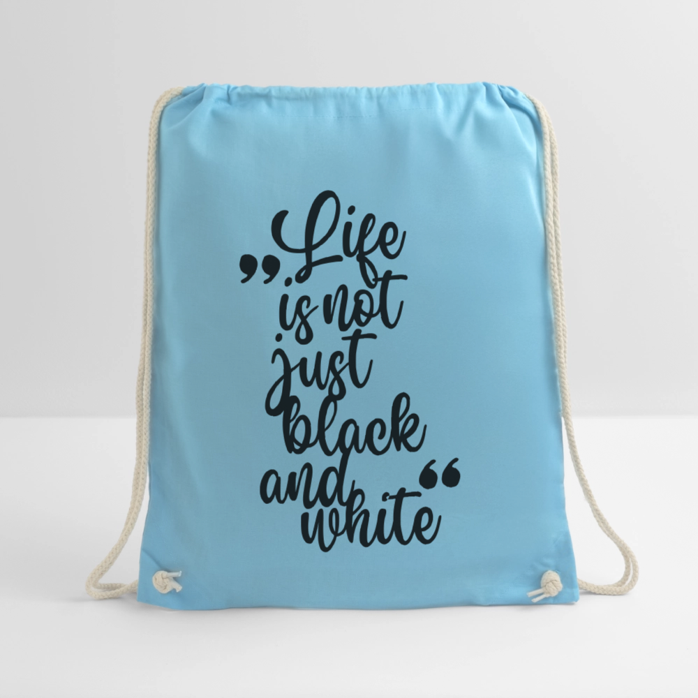 LiNBW. Turnbeutel Life is not just black and white - Aqua