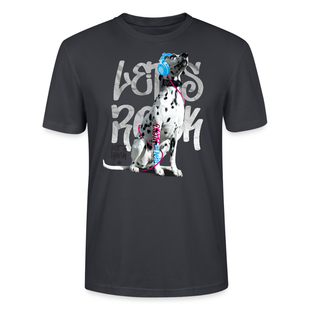 LiNBW. Männer T-Shirt Dalmatiner Let's Rock - Dunkles Graublau