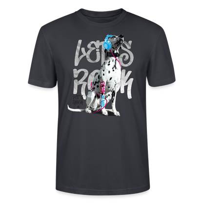 LiNBW. Männer T-Shirt Dalmatiner Let's Rock - Dunkles Graublau