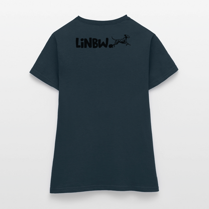 LiNBW. Frauen T-Shirt Life is not just black and white - Navy