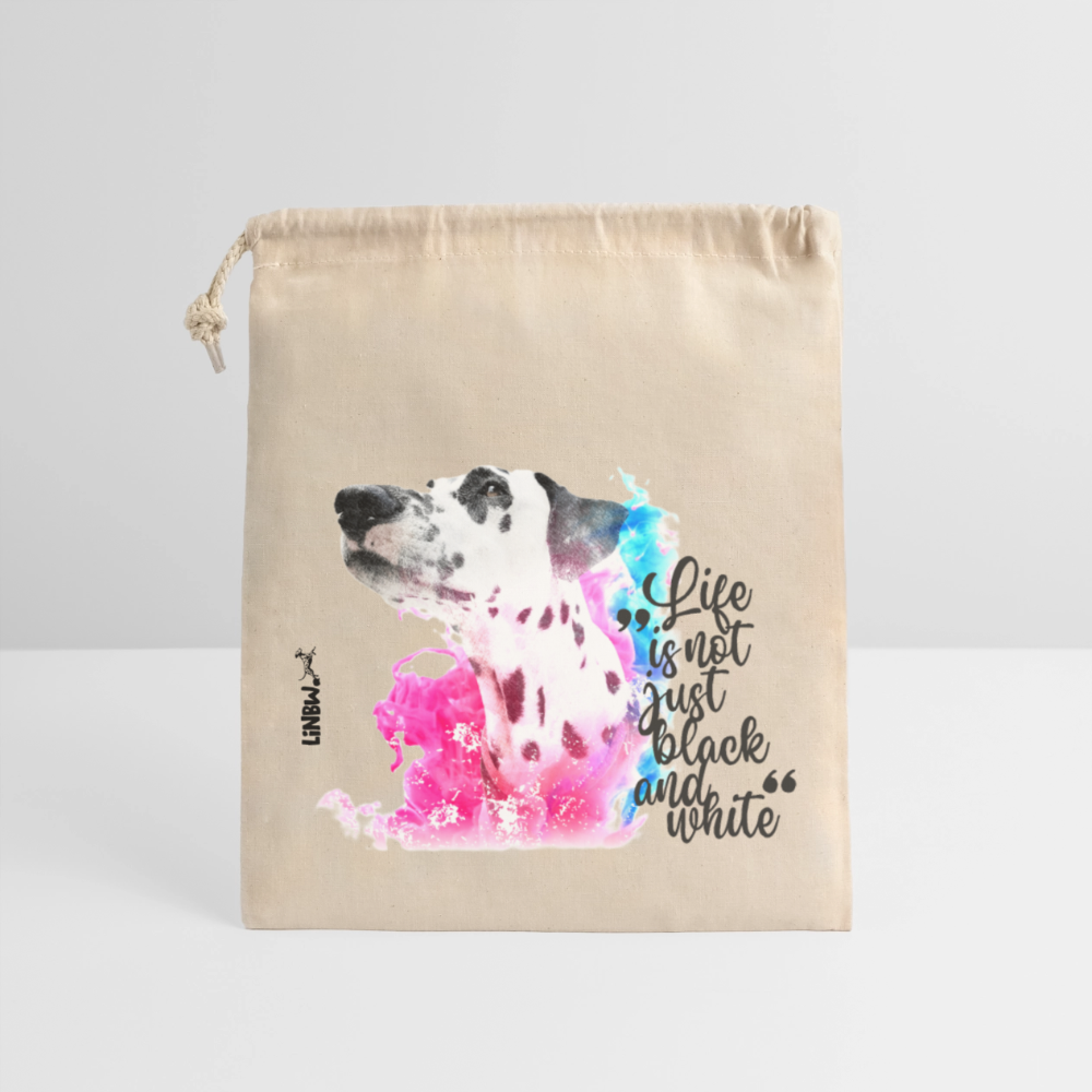 LiNBW. Baumwollbeutel Dalmatiner Life is not just black and white - Natur