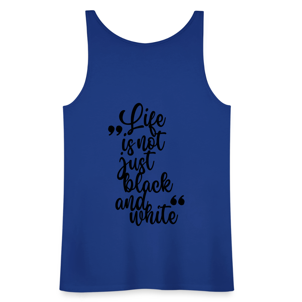 LiNBW. Frauen Tank-Top Life is not just black and white - Königsblau