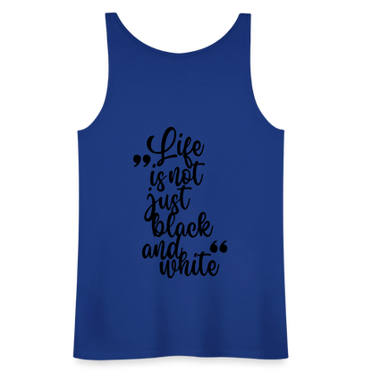 LiNBW. Frauen Tank-Top Life is not just black and white - Königsblau