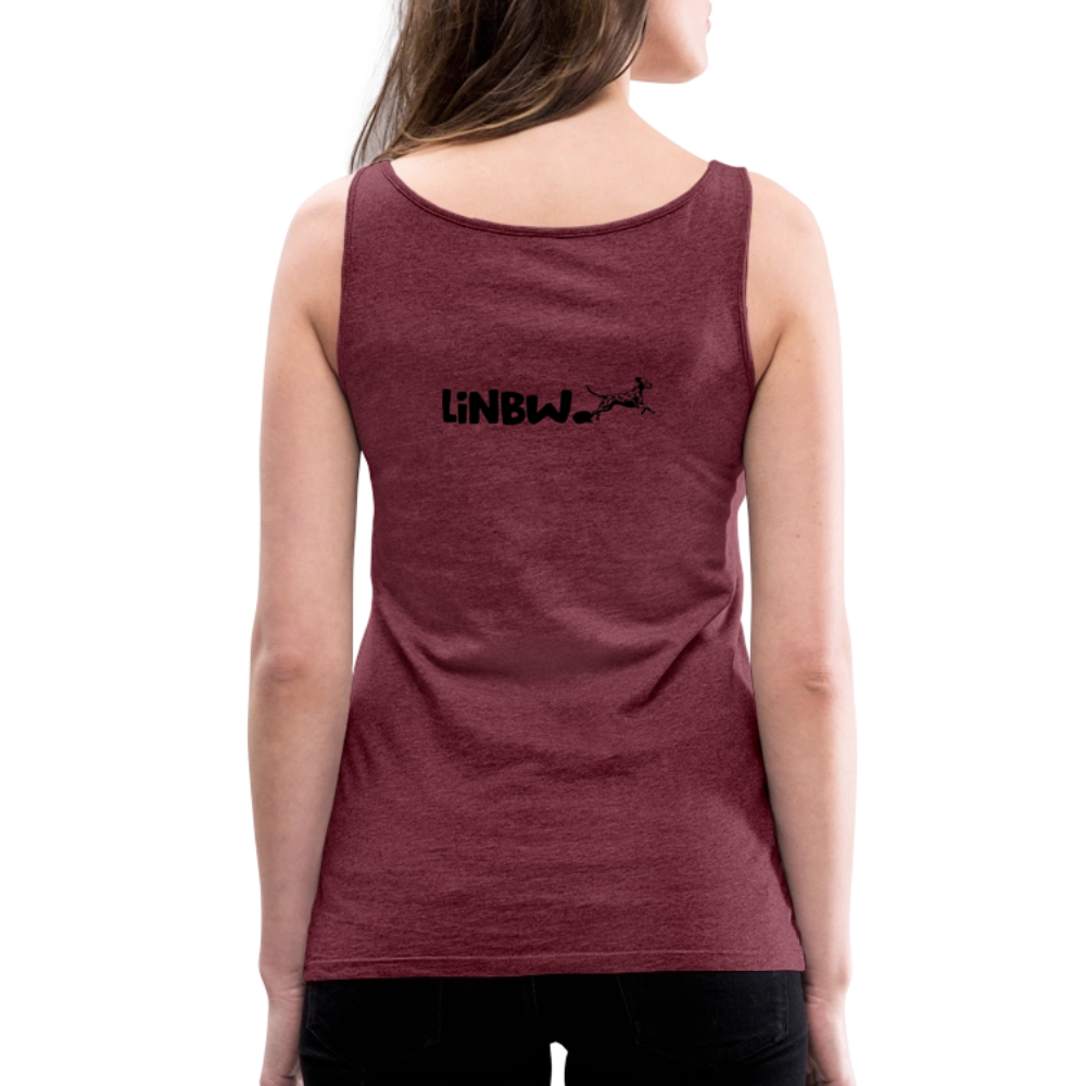 LiNBW. Frauen Tank-Top Life is not just black and white - Bordeauxrot meliert