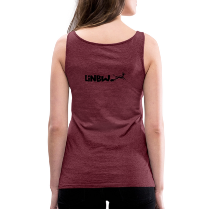 LiNBW. Frauen Tank-Top Life is not just black and white - Bordeauxrot meliert