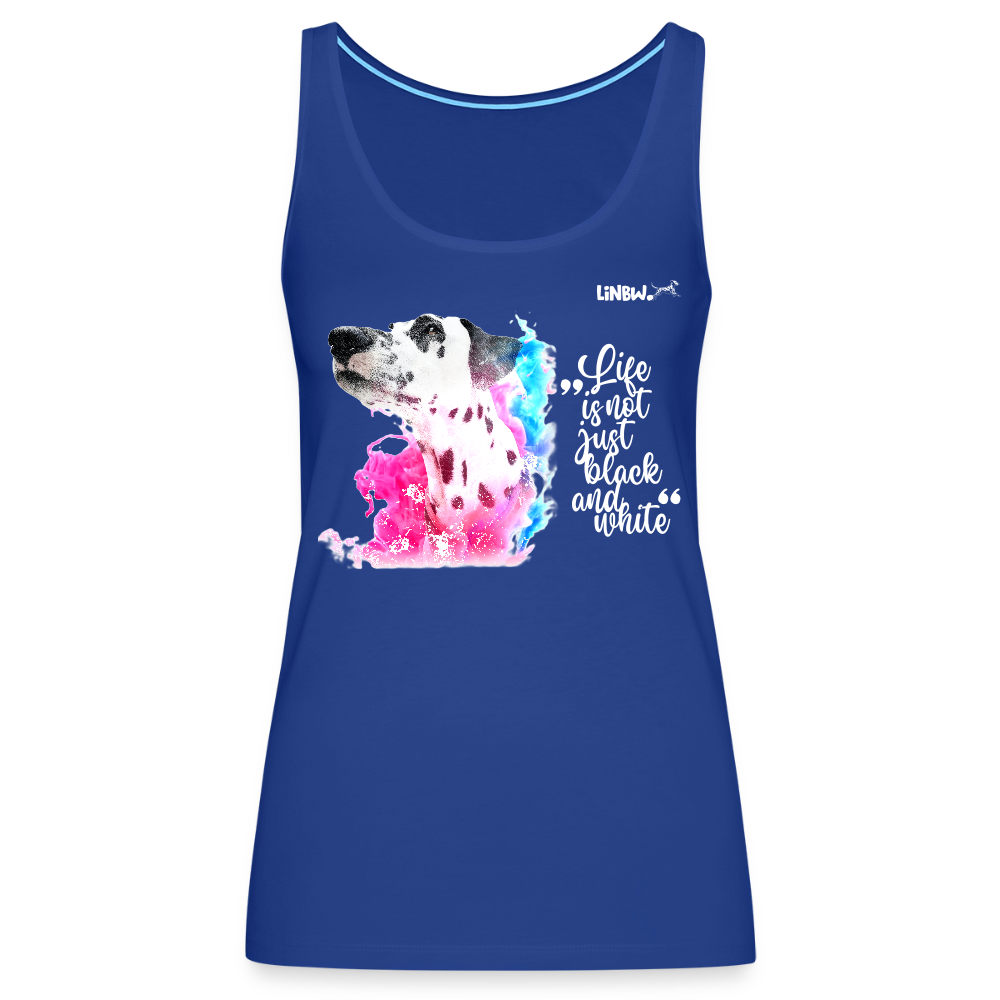 LiNBW. Frauen Tank-Top Dalmatiner Life is not just black and white - Königsblau