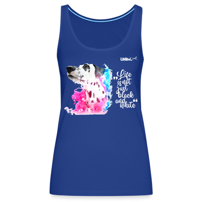 LiNBW. Frauen Tank-Top Dalmatiner Life is not just black and white - Königsblau