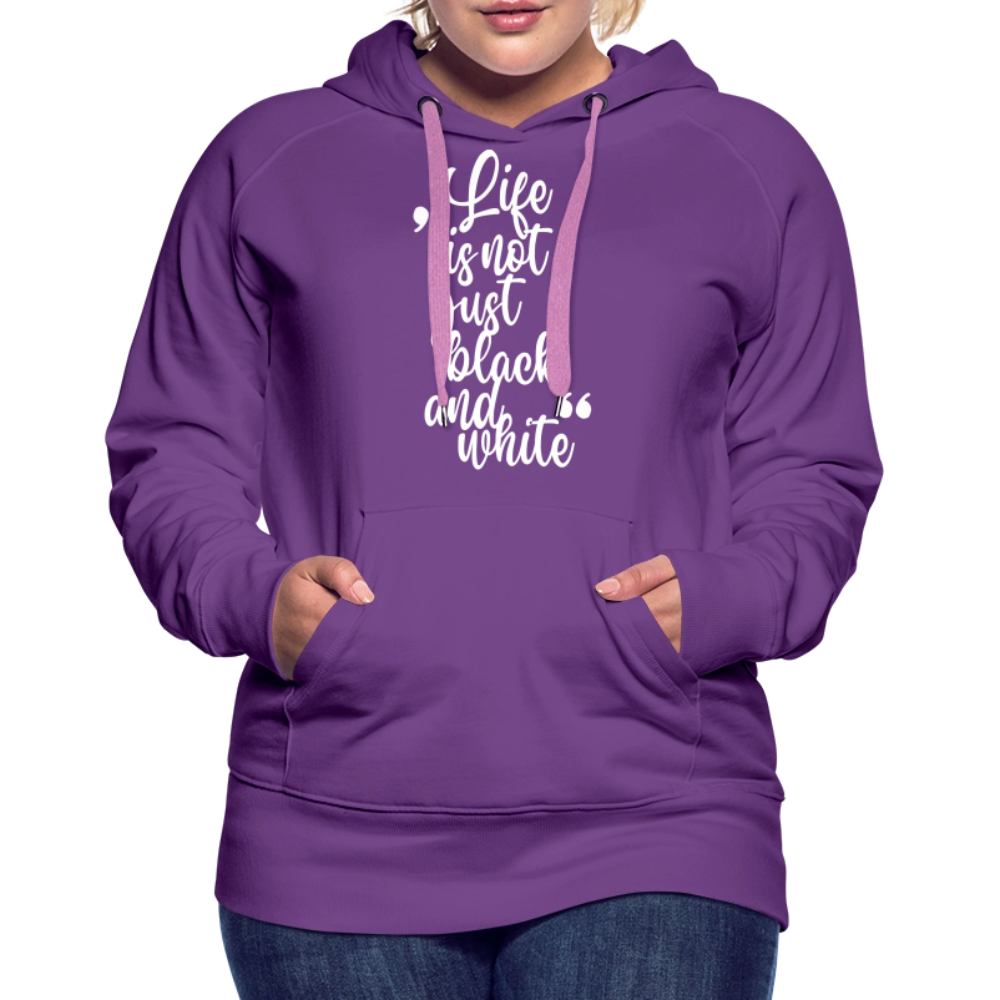 LiNBW. Frauen Hoodie Life is not just black and white - Purple