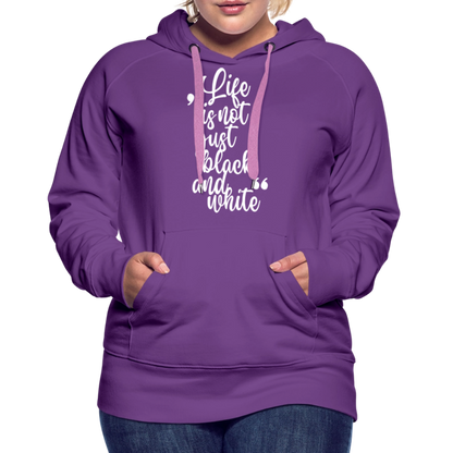 LiNBW. Frauen Hoodie Life is not just black and white - Purple